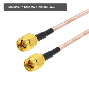 RG316 Kábel SMA Samec na SMA Samec / Samica ANTÉNNY Adaptér Pigtail 50 Ohm WIFI Router Anténny Predlžovací Kábel Jumper ANTÉNNY Koaxiálny Kábel