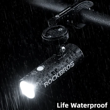 ROCKBROS 400/800 Lumen Bicykel Predné Svetlo Rainproof Požičovňa LED Svetlo Blesku Nabíjanie pomocou pripojenia USB MTB, Road bike Svetlometu Floodlight