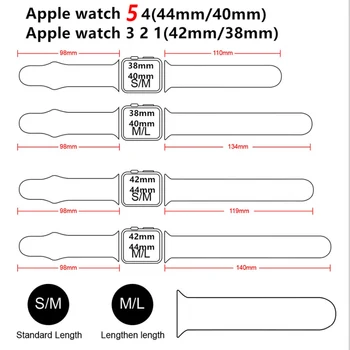 Silikónový Pre Apple Hodinky remienok 44 mm 40 mm 42mm 38 mm 40 44 42 mm smartwatch watchband correa náramok iWatch 3 4 5 6 se